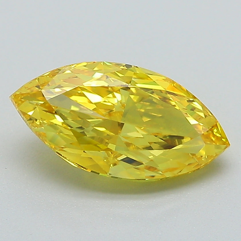 1.74 Carat Marquise Lab Diamond with  Cut Diamond in 14KT  view 1

