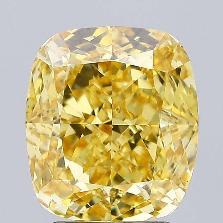2.84 Carat Cushion Lab Diamond with  Cut Diamond in 14KT  view 1
