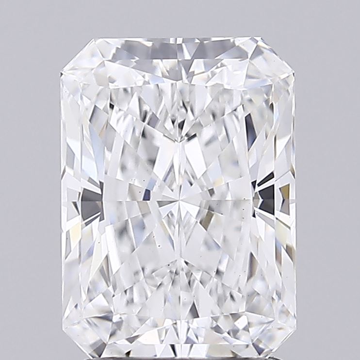 2.1 Carat Radiant Lab Diamond with  Cut Diamond in 14KT  view 1
