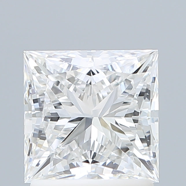 1.68 Carat Princess Lab Diamond with  Cut Diamond in 14KT  view 1
