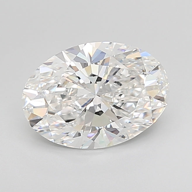 2.73 Carat Oval Lab Diamond with  Cut Diamond in 14KT  view 1
