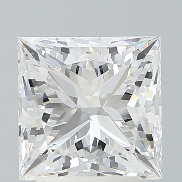 3.3 Carat Princess Lab Diamond with  Cut Diamond in 14KT  view 1
