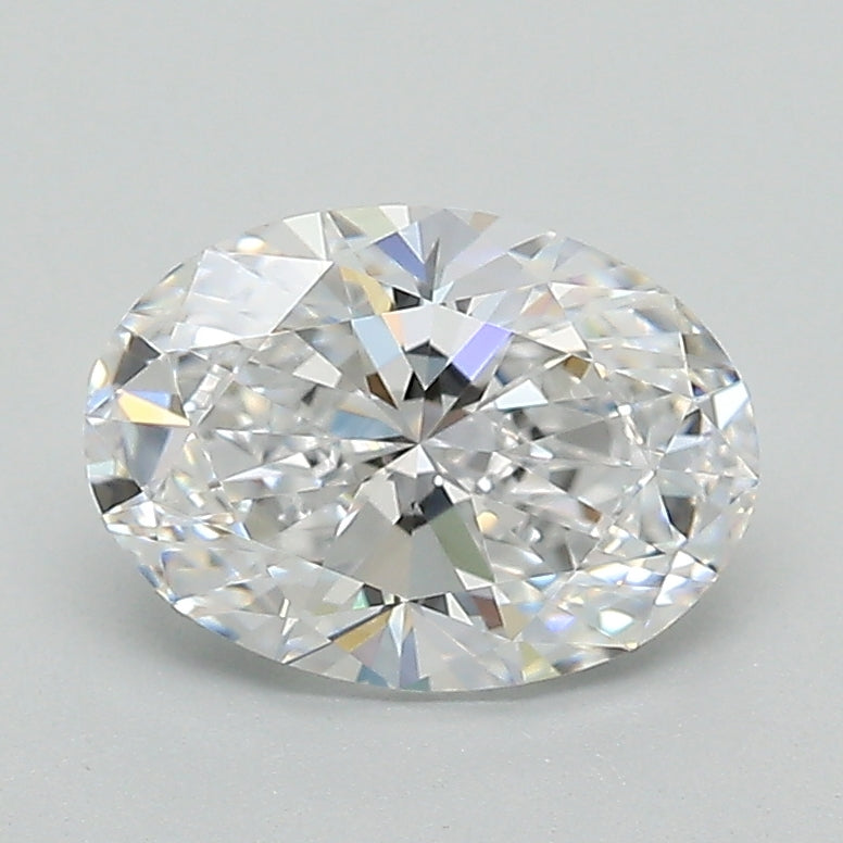1.41 Carat Oval Lab Diamond with  Cut Diamond in 14KT  view 1
