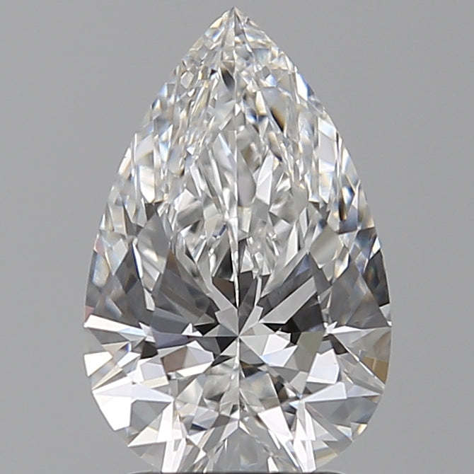 2.51 Carat Pear Lab Diamond with  Cut Diamond in 14KT  view 1
