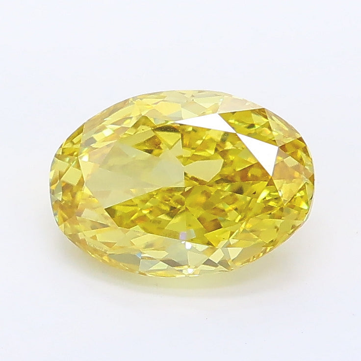 1.52 Carat Oval Lab Diamond with  Cut Diamond in 14KT  view 1
