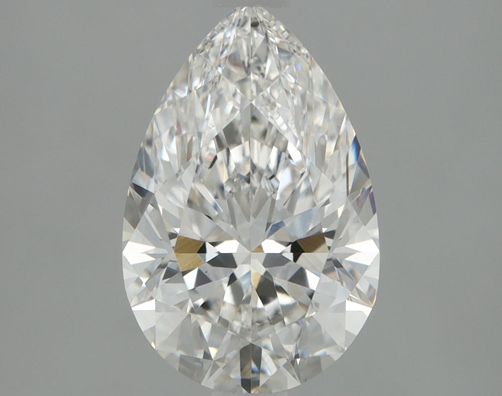 1.57 Carat Pear Lab Diamond with  Cut Diamond in 14KT  view 1
