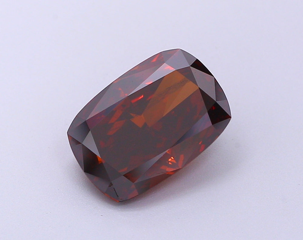2.85 Carat Cushion Lab Diamond with  Cut Diamond in 14KT  view 1
