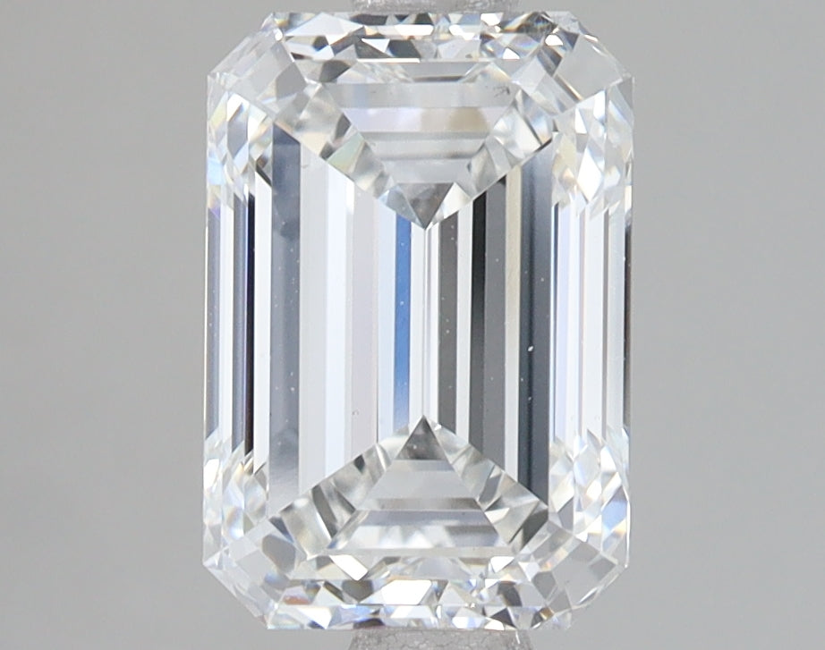 2.76 Carat Emerald Lab Diamond with  Cut Diamond in 14KT  view 1
