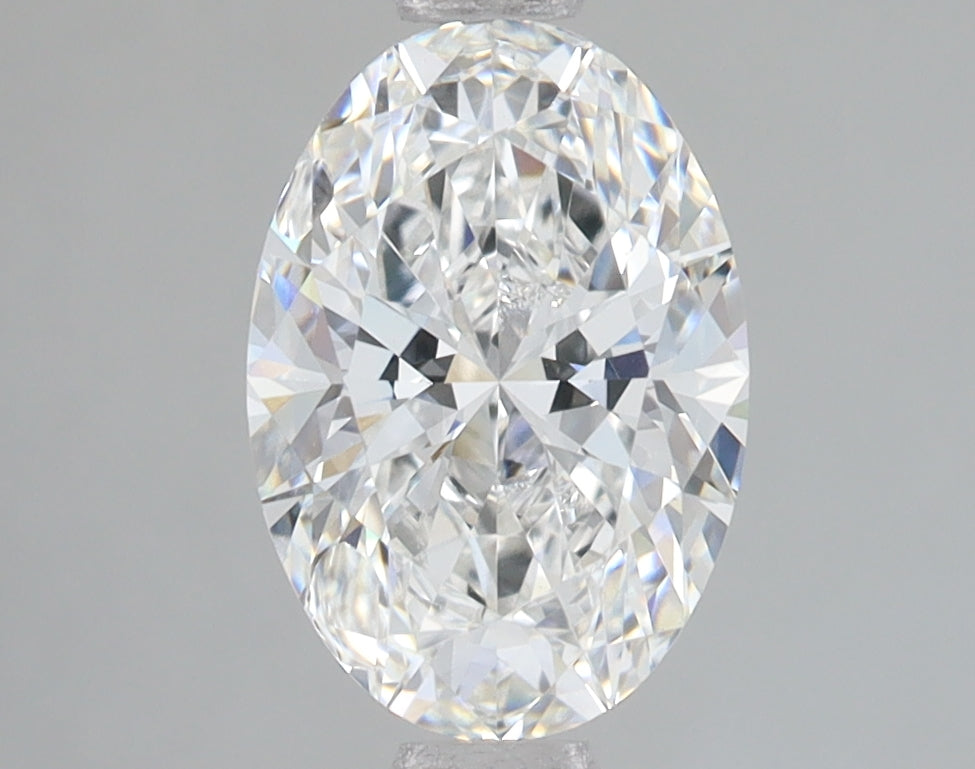 1.89 Carat Oval Lab Diamond with  Cut Diamond in 14KT  view 1
