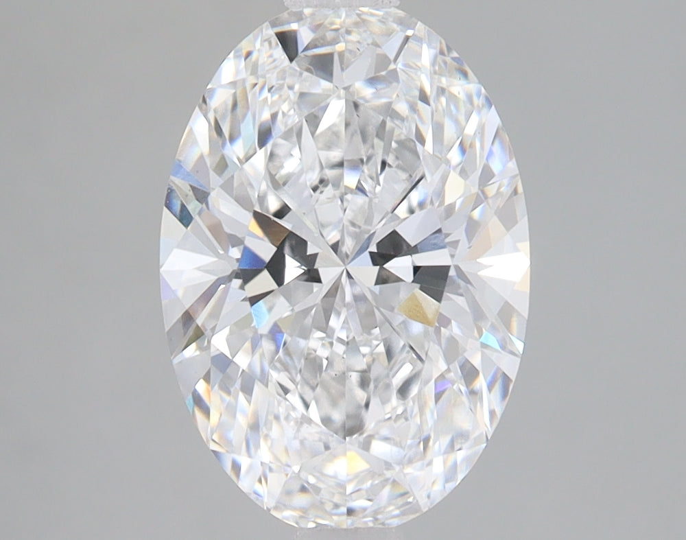 2.57 Carat Oval Lab Diamond with  Cut Diamond in 14KT  view 1
