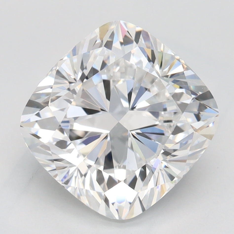 2.8 Carat Cushion Lab Diamond with  Cut Diamond in 14KT  view 1

