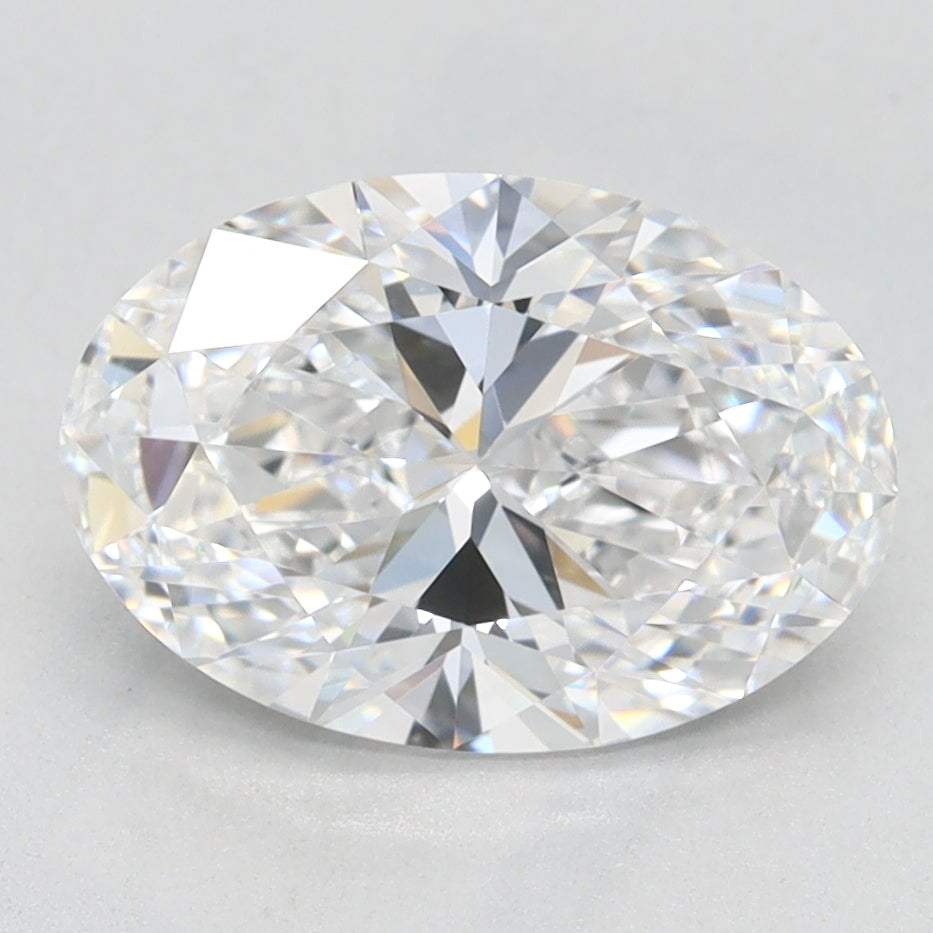 1.88 Carat Oval Lab Diamond with  Cut Diamond in 14KT  view 1

