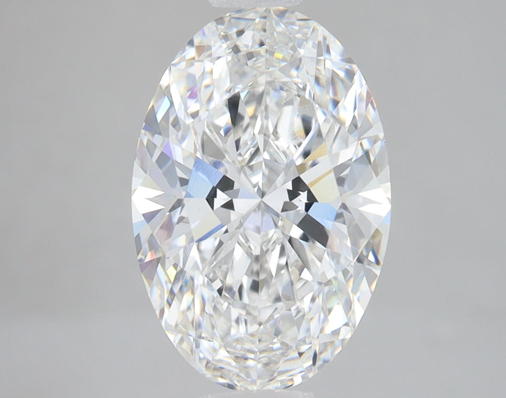 3.1 Carat Oval Lab Diamond with  Cut Diamond in 14KT  view 1
