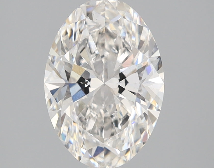 1.54 Carat Oval Lab Diamond with  Cut Diamond in 14KT  view 1
