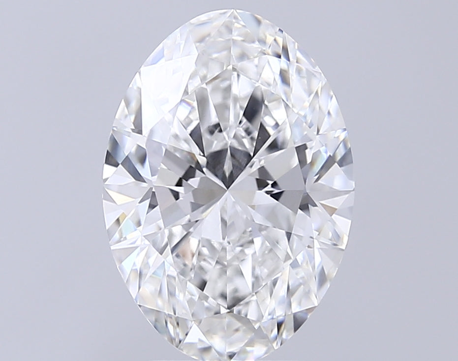 4.07 Carat Oval Lab Diamond with  Cut Diamond in 14KT  view 1

