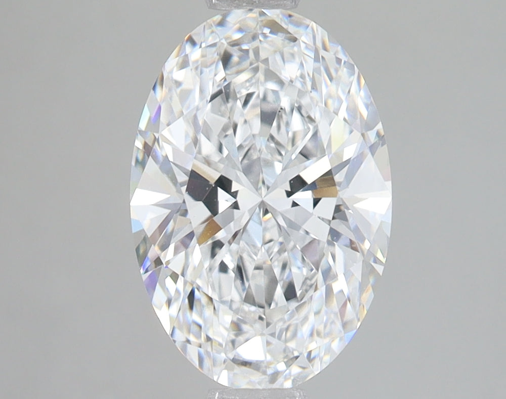 2.59 Carat Oval Lab Diamond with  Cut Diamond in 14KT  view 1
