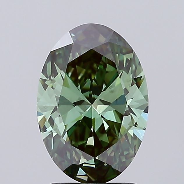 2.09 Carat Oval Lab Diamond with  Cut Diamond in 14KT  view 1

