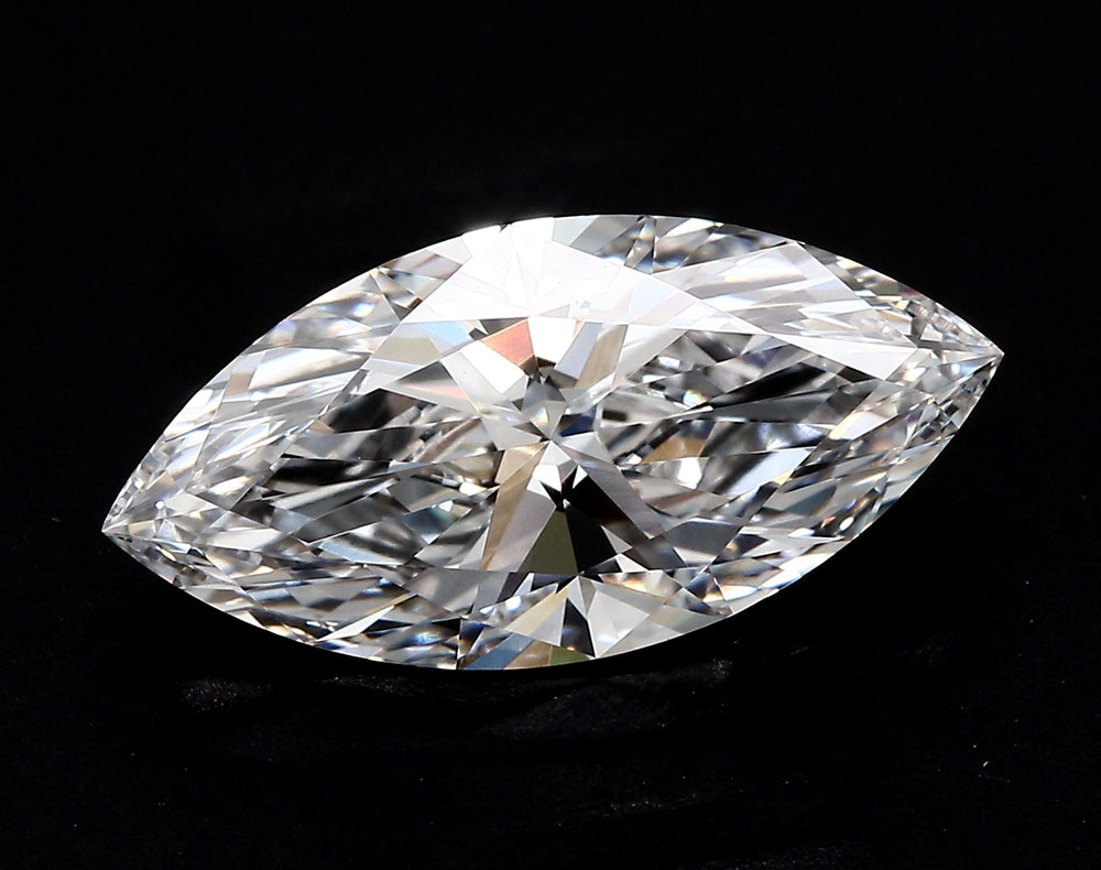 2.05 Carat Marquise Lab Diamond with  Cut Diamond in 14KT  view 1
