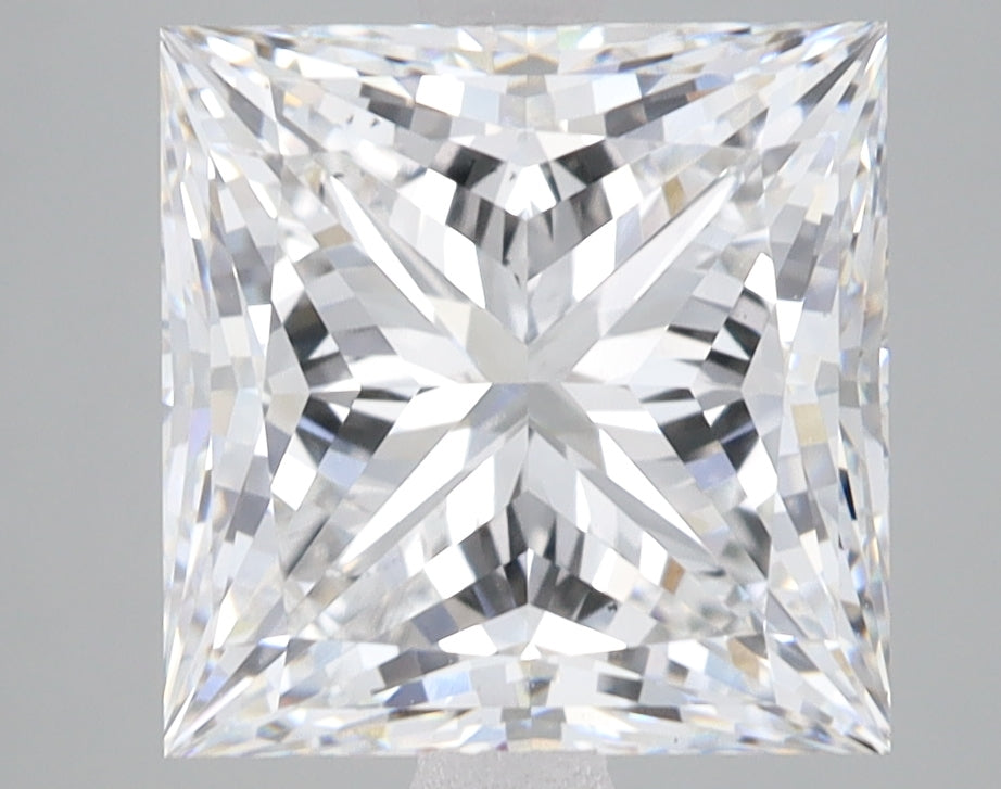 5.11 Carat Princess Lab Diamond with  Cut Diamond in 14KT  view 1
