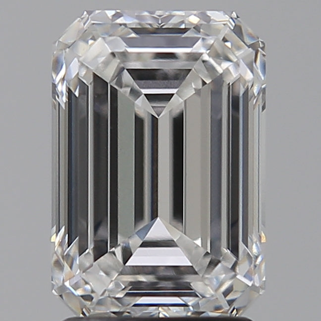 2.5 Carat Emerald Lab Diamond with  Cut Diamond in 14KT  view 1
