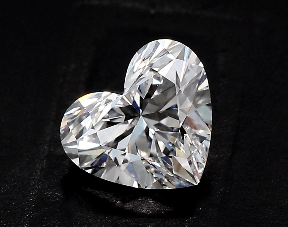 1.57 Carat Heart Lab Diamond with  Cut Diamond in 14KT  view 1
