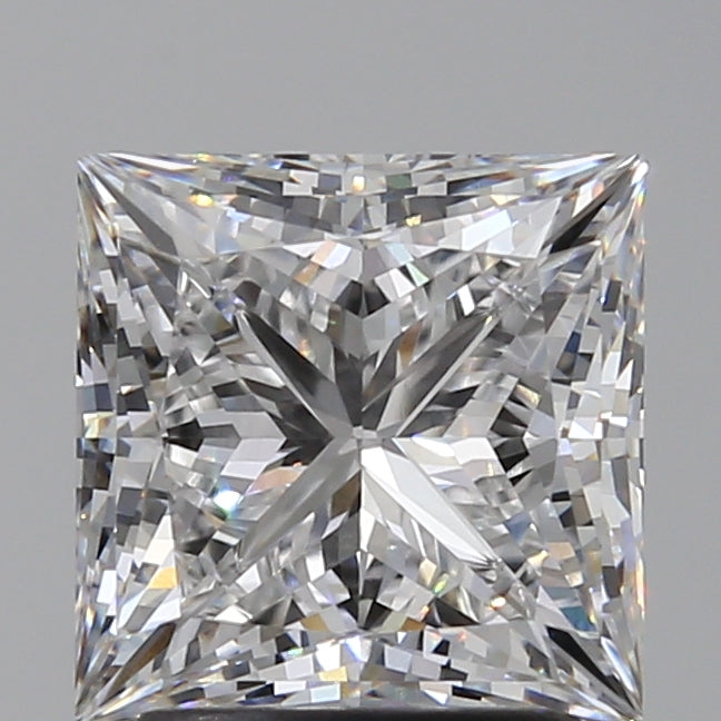 2.27 Carat Princess Lab Diamond with  Cut Diamond in 14KT  view 1
