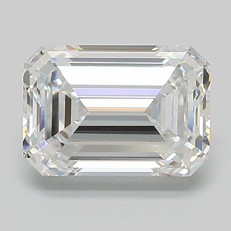 2.08 Carat Emerald Lab Diamond with  Cut Diamond in 14KT  view 1
