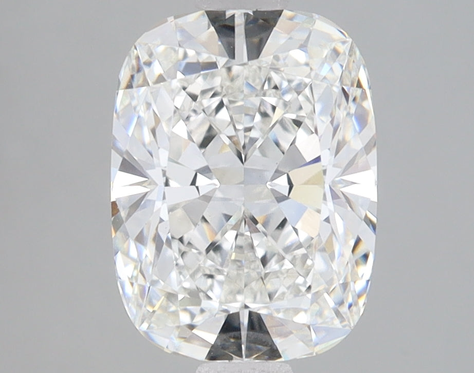 2.47 Carat Cushion Lab Diamond with  Cut Diamond in 14KT  view 1
