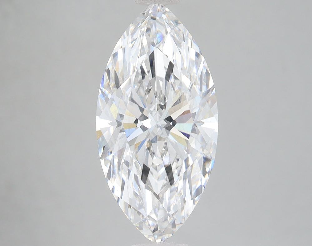 2.72 Carat Marquise Lab Diamond with  Cut Diamond in 14KT  view 1
