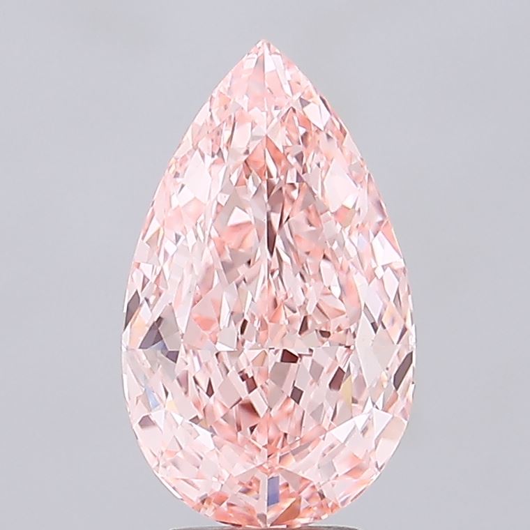 4.64 Carat Pear Lab Diamond with  Cut Diamond in 14KT  view 1
