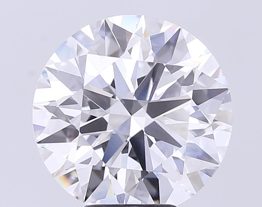 6.26 Carat Round Lab Diamond with  Cut Diamond in 14KT  view 1
