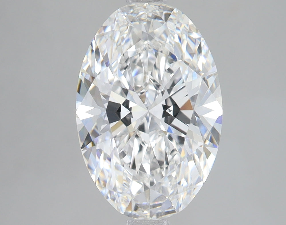 3.1 Carat Oval Lab Diamond with  Cut Diamond in 14KT  view 1
