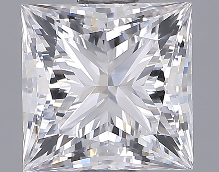 1.5 Carat Princess Lab Diamond with  Cut Diamond in 14KT  view 1
