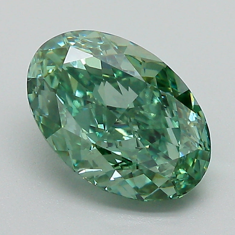2.12 Carat Oval Lab Diamond with  Cut Diamond in 14KT  view 1
