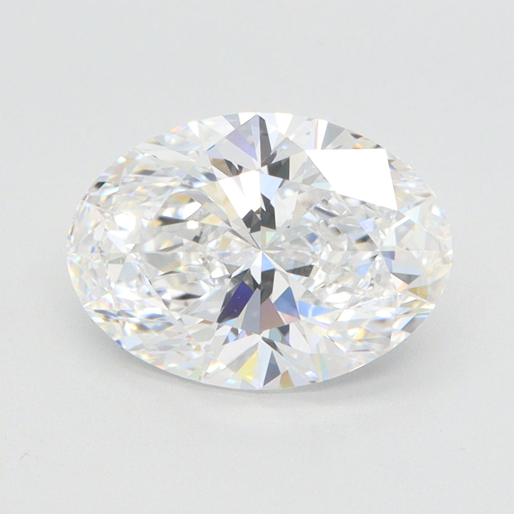 2.55 Carat Oval Lab Diamond with  Cut Diamond in 14KT  view 1
