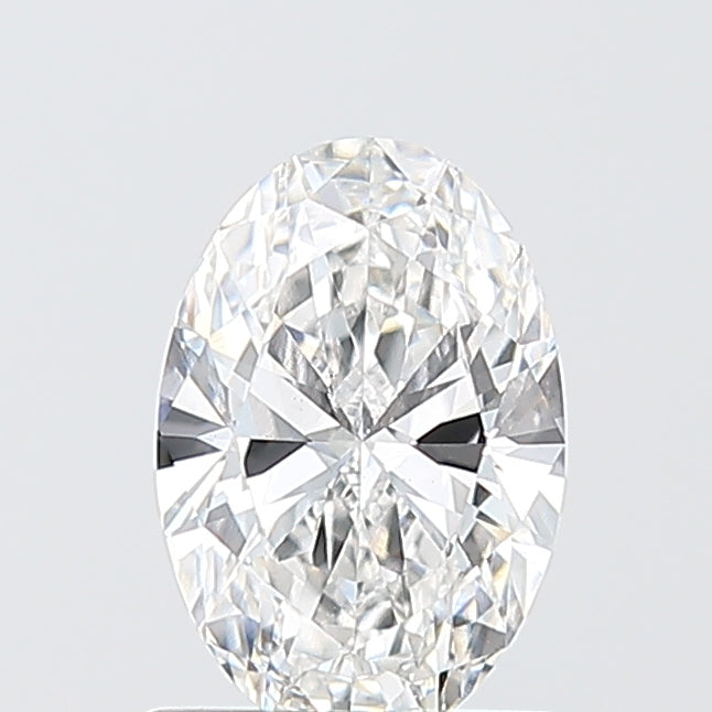 1.05 Carat Oval Lab Diamond with  Cut Diamond in 14KT  view 1
