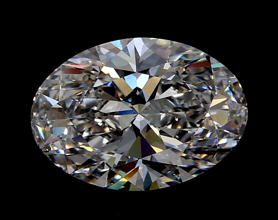 3.9 Carat Oval Lab Diamond with  Cut Diamond in 14KT  view 1
