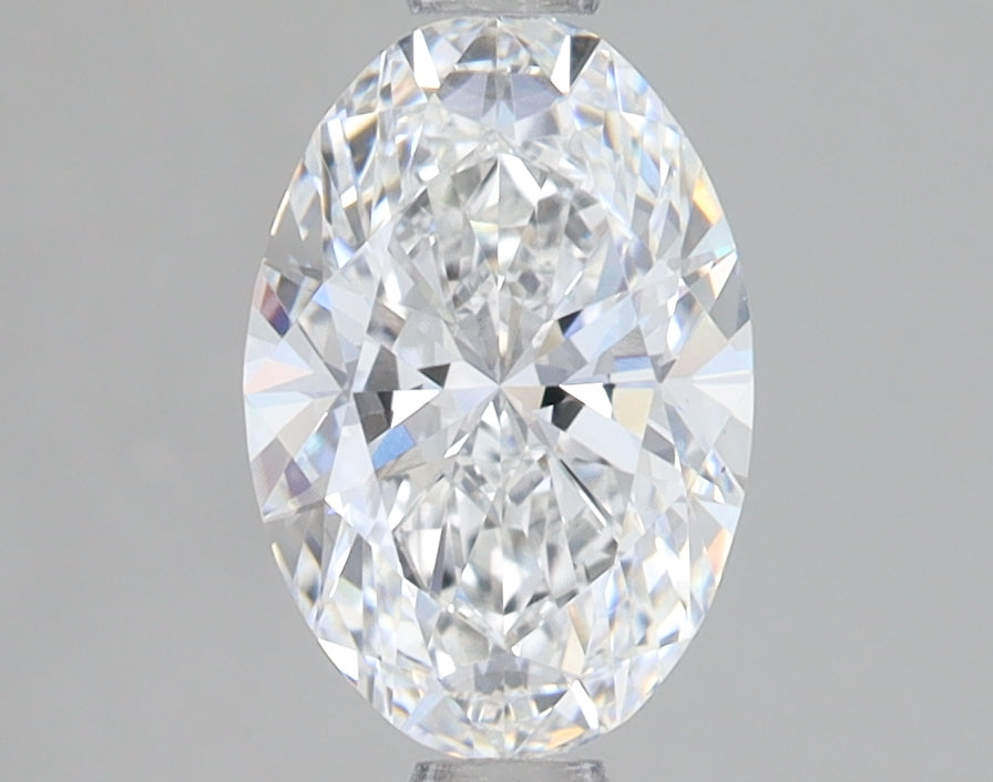 1.5 Carat Oval Lab Diamond with  Cut Diamond in 14KT  view 1

