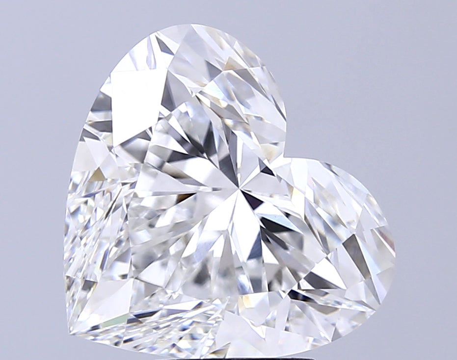 7.08 Carat Heart Lab Diamond with  Cut Diamond in 14KT  view 1
