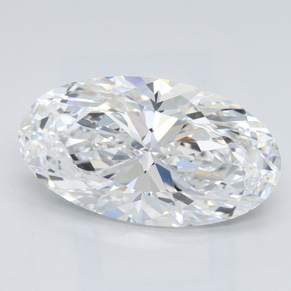 2.62 Carat Oval Lab Diamond with  Cut Diamond in 14KT  view 1
