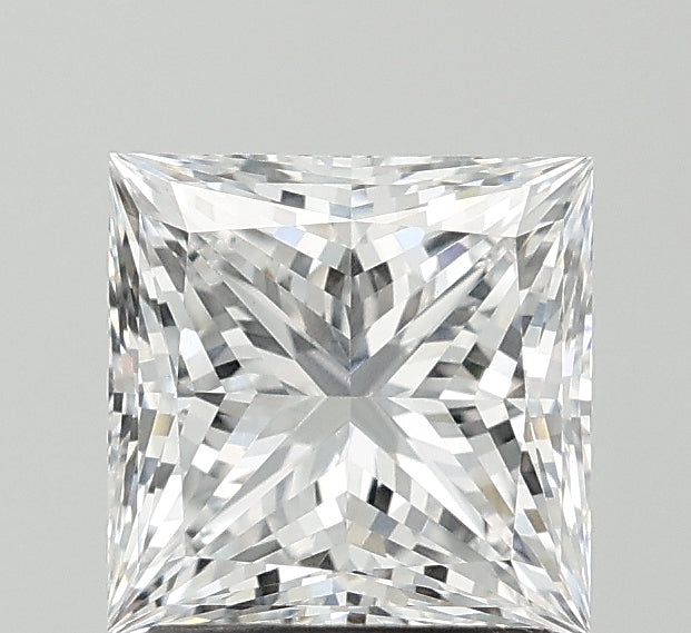 2.03 Carat Princess Lab Diamond with  Cut Diamond in 14KT  view 1
