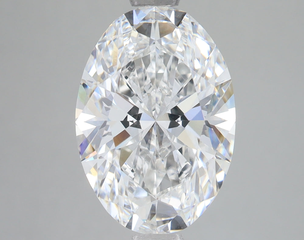 4.03 Carat Oval Lab Diamond with  Cut Diamond in 14KT  view 1
