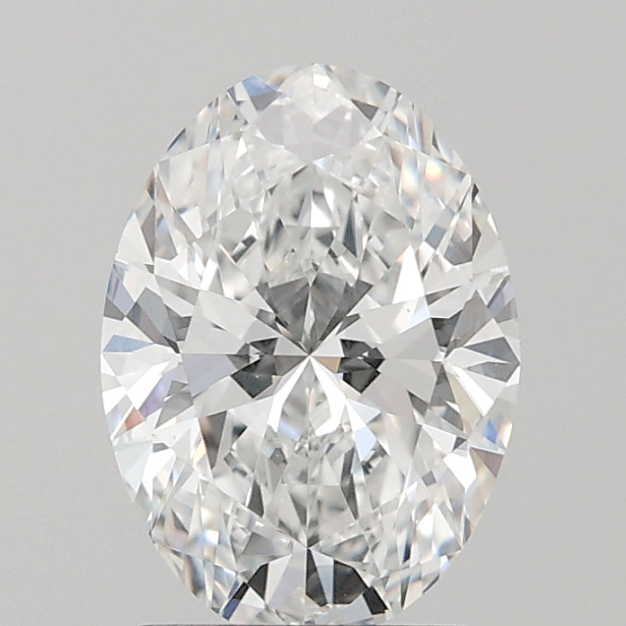 2.08 Carat Oval Lab Diamond with  Cut Diamond in 14KT  view 1
