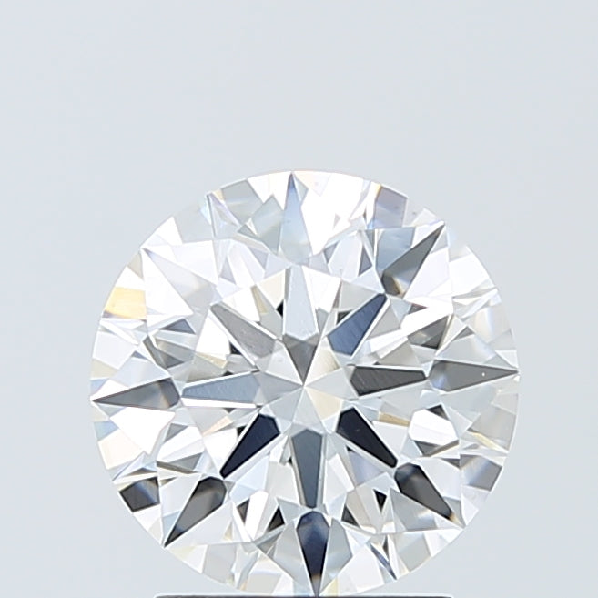 2.2 Carat Round Lab Diamond with  Cut Diamond in 14KT  view 1
