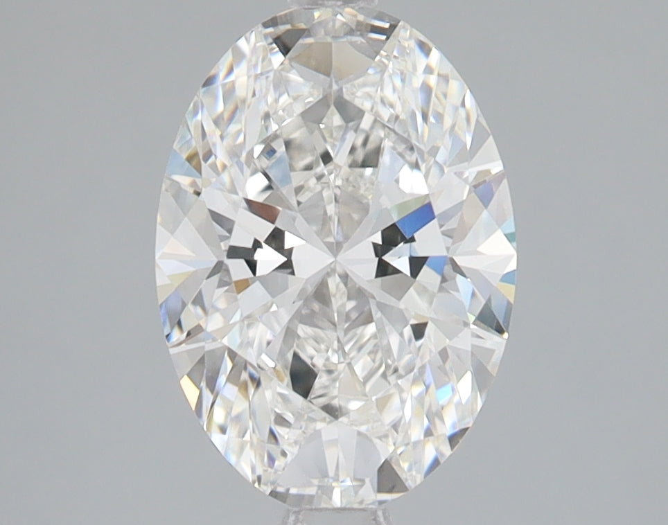 2.07 Carat Oval Lab Diamond with  Cut Diamond in 14KT  view 1
