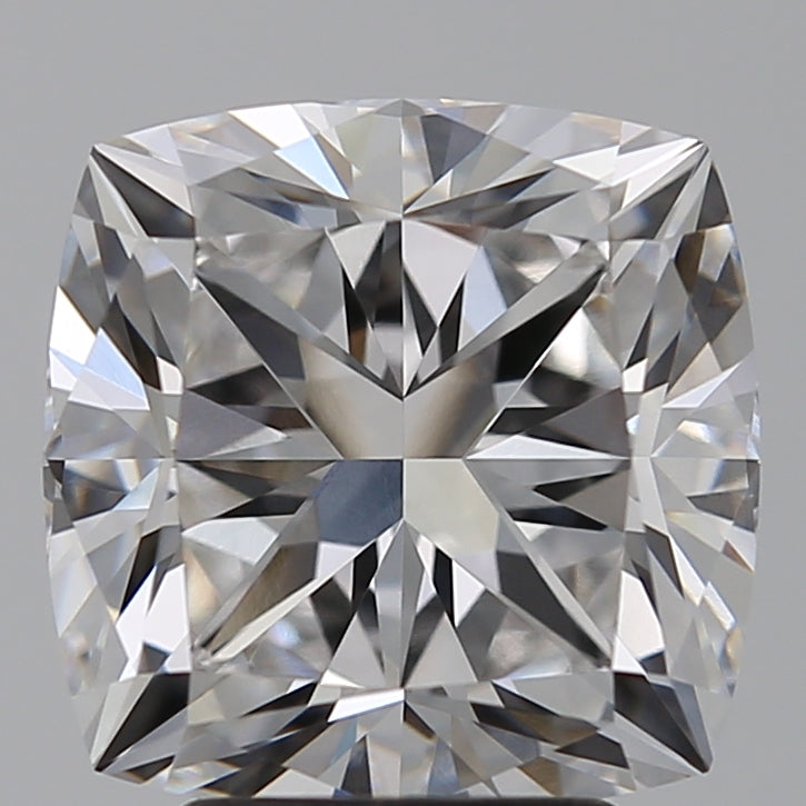 4.03 Carat Cushion Lab Diamond with  Cut Diamond in 14KT  view 1
