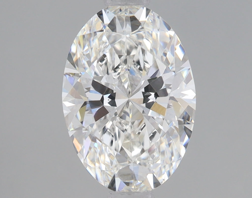 1.56 Carat Oval Lab Diamond with  Cut Diamond in 14KT  view 1
