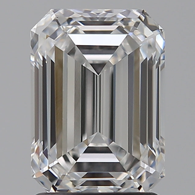 2.08 Carat Emerald Lab Diamond with  Cut Diamond in 14KT  view 1
