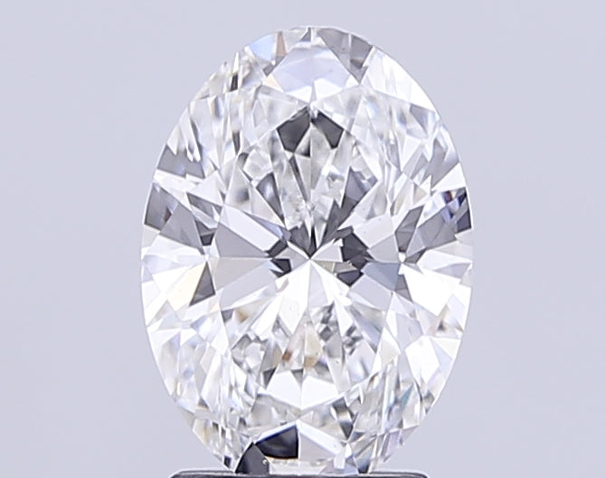 2.59 Carat Oval Lab Diamond with  Cut Diamond in 14KT  view 1

