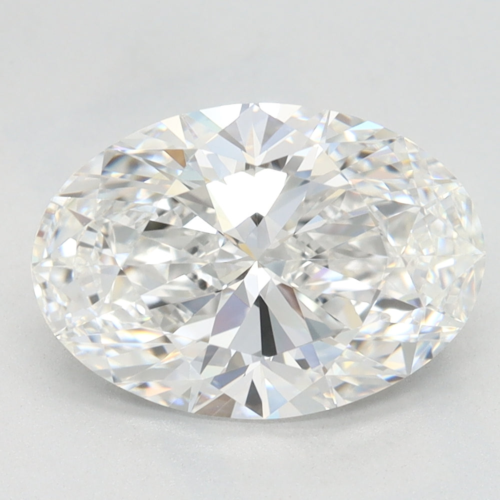 2.56 Carat Oval Lab Diamond with  Cut Diamond in 14KT  view 1
